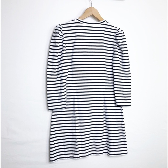 ALC Black and white stripedpuff sleeve mini dress - Picture 9 of 11